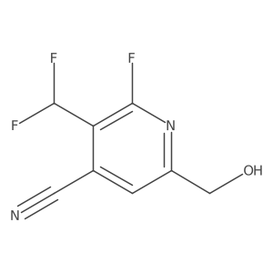 4-Cyano-3-(difluoromethyl)-2-fluoropyridine-6-methanol结构式