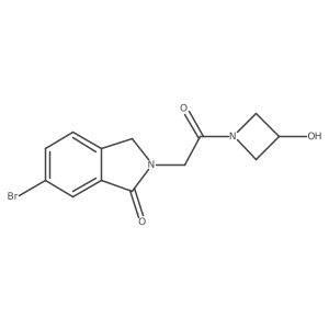 6-Bromo-2-(2-(3-hydroxyazetidin-1-yl)-2-oxoethyl)isoindolin-1-one Structure