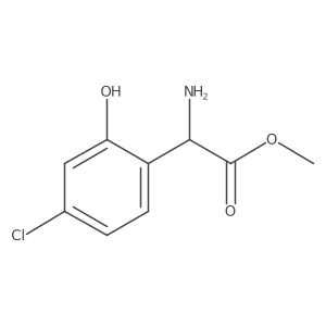 Methyl 2-amino-2-(4-chloro-2-hydroxyphenyl)acetate结构式