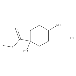 Methyl 4-amino-1-hydroxycyclohexane-1-carboxylate hydrochloride结构式