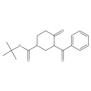 Tert-butyl 3-benzoyl-4-oxopiperidine-1-carboxylate结构式