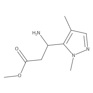 methyl 3-amino-3-(1,4-dimethyl-1H-pyrazol-5-yl)propanoate结构式