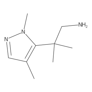 2-(1,4-dimethyl-1H-pyrazol-5-yl)-2-methylpropan-1-amine Structure