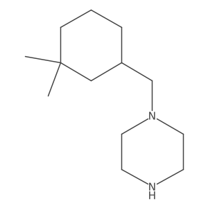 1-[(3,3-Dimethylcyclohexyl)methyl]piperazine结构式