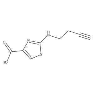 2-[(But-3-yn-1-yl)amino]-1,3-thiazole-4-carboxylic acid Structure
