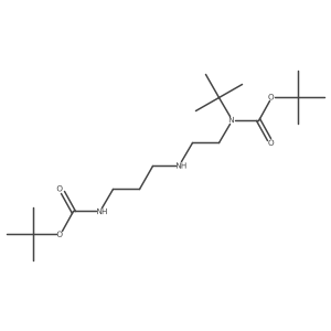 11-Oxa-2,5,9-triazatridecanoic acid, 2-(1,1-dimethylethyl)-12,12-dimethyl-10-oxo-, 1,1-dimethylethyl ester Structure
