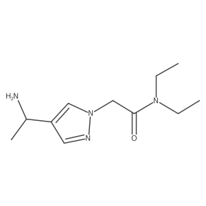2-[4-(1-aminoethyl)-1H-pyrazol-1-yl]-N,N-diethylacetamide Structure