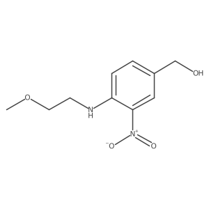 (4-((2-Methoxyethyl)amino)-3-nitrophenyl)methanol结构式