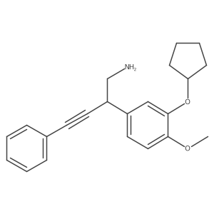 2-(3-Cyclopentyloxy-4-methoxy-phenyl)-4-phenyl-but-3-ynylamine hydrochloride Structure