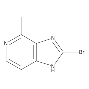 2-Bromo-4-methyl-3H-imidazo[4,5-c]pyridine结构式