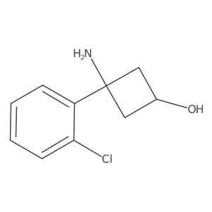 3-Amino-3-(2-chlorophenyl)cyclobutan-1-ol Structure