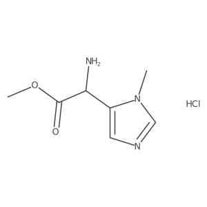 Methyl 2-amino-2-(3-methylimidazol-4-yl)acetate;hydrochloride结构式
