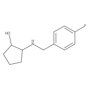 (1R,2R)-2-{[(4-fluorophenyl)methyl]amino}cyclopentan-1-ol结构式