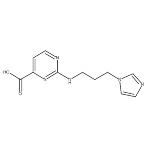 2-{[3-(1H-imidazol-1-yl)propyl]amino}pyrimidine-4-carboxylic acid结构式
