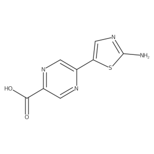 5-(2-Aminothiazol-5-yl)pyrazine-2-carboxylic acid Structure