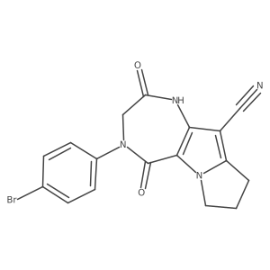 4-(4-Bromophenyl)-1,2,3,4,5,7,8,9-octahydro-2,5-dioxo-1,4-diazepino[5,6-b]pyrrolizine-10-carbonitrile Structure