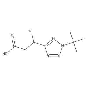 3-(2-tert-butyl-2H-1,2,3,4-tetrazol-5-yl)-3-hydroxypropanoic acid结构式