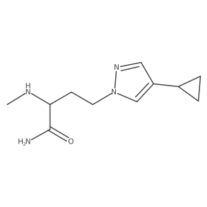 4-(4-cyclopropyl-1H-pyrazol-1-yl)-2-(methylamino)butanamide结构式
