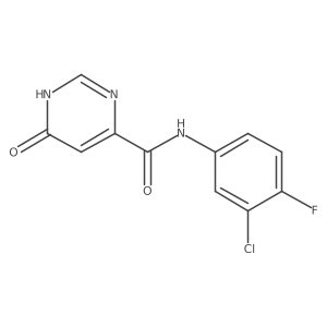 N-(3-chloro-4-fluorophenyl)-6-hydroxypyrimidine-4-carboxamide Structure
