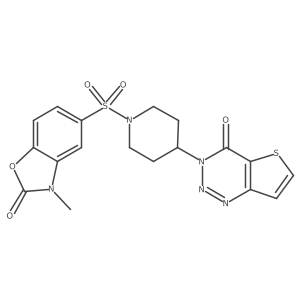 3-methyl-5-((4-(4-oxothieno[3,2-d][1,2,3]triazin-3(4H)-yl)piperidin-1-yl)sulfonyl)benzo[d]oxazol-2(3H)-one Structure