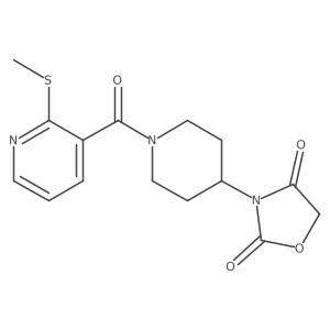 3-(1-(2-(Methylthio)nicotinoyl)piperidin-4-yl)oxazolidine-2,4-dione Structure