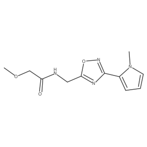2-methoxy-N-((3-(1-methyl-1H-pyrrol-2-yl)-1,2,4-oxadiazol-5-yl)methyl)acetamide结构式