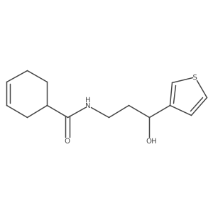 N-(3-hydroxy-3-(thiophen-3-yl)propyl)cyclohex-3-enecarboxamide结构式
