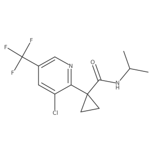 1-[3-chloro-5-(trifluoromethyl)pyridin-2-yl]-N-(propan-2-yl)cyclopropane-1-carboxamide结构式