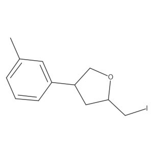 (2R,4R)-2-(Iodomethyl)-4-(3-methylphenyl)oxolane结构式