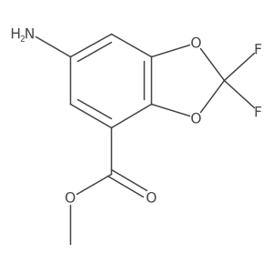 Methyl 6-amino-2,2-difluoro-1,3-dioxaindane-4-carboxylate结构式