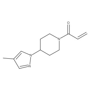 1-[4-(4-methyl-1H-pyrazol-1-yl)piperidin-1-yl]prop-2-en-1-one Structure