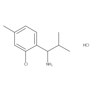 1-(2-Chloro-4-methylphenyl)-2-methylpropan-1-amine hydrochloride Structure