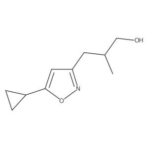 3-(5-Cyclopropyl-1,2-oxazol-3-yl)-2-methylpropan-1-ol结构式