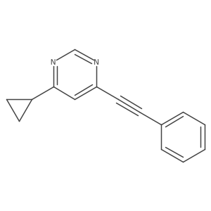 4-Cyclopropyl-6-(2-phenylethynyl)pyrimidine Structure