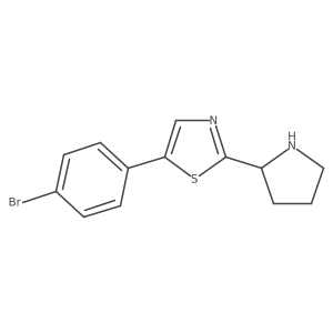 (S)-5-(4-bromophenyl)-2-(pyrrolidin-2-yl)thiazole结构式