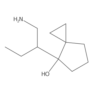4-(1-Aminobutan-2-yl)spiro[2.4]heptan-4-ol结构式