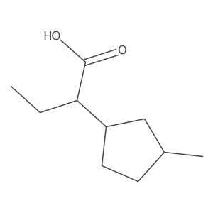 2-(3-Methylcyclopentyl)butanoic acid Structure