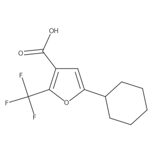 5-Cyclohexyl-2-(trifluoromethyl)furan-3-carboxylic acid结构式
