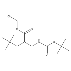 Chloromethyl 2-({[(tert-butoxy)carbonyl]amino}methyl)-4,4-dimethylpentanoate结构式