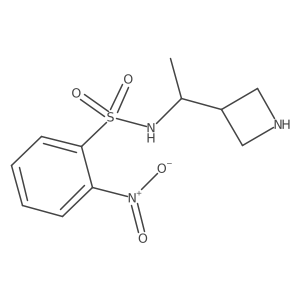 N-[1-(azetidin-3-yl)ethyl]-2-nitrobenzene-1-sulfonamide结构式