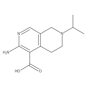 3-Amino-7-(propan-2-yl)-5,6,7,8-tetrahydro-2,7-naphthyridine-4-carboxylic acid结构式