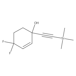 4,4-Difluoro-1-[2-(trimethylsilyl)ethynyl]cyclohex-2-en-1-ol Structure