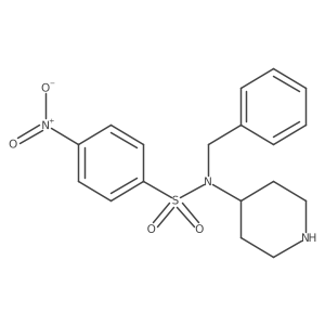 N-benzyl-4-nitro-N-(piperidin-4-yl)benzene-1-sulfonamide Structure