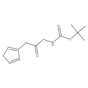 tert-butyl N-[2-oxo-3-(1,3-thiazol-4-yl)propyl]carbamate Structure