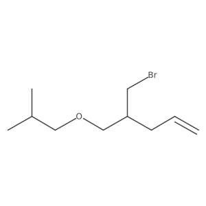 4-(Bromomethyl)-5-(2-methylpropoxy)pent-1-ene Structure
