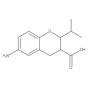 6-amino-2-(propan-2-yl)-3,4-dihydro-2H-1-benzopyran-3-carboxylic acid Structure