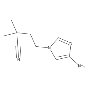 4-(4-amino-1H-imidazol-1-yl)-2,2-dimethylbutanenitrile结构式
