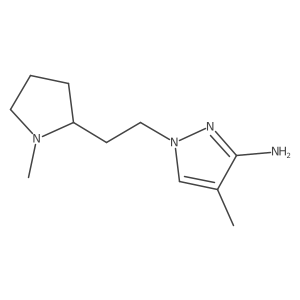 4-methyl-1-[2-(1-methylpyrrolidin-2-yl)ethyl]-1H-pyrazol-3-amine Structure