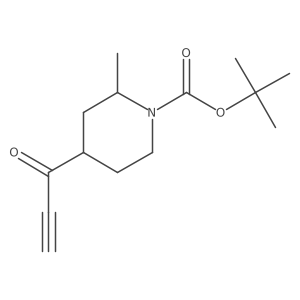 Tert-butyl 2-methyl-4-(prop-2-ynoyl)piperidine-1-carboxylate结构式