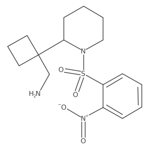 1-{1-[1-(2-Nitrobenzenesulfonyl)piperidin-2-yl]cyclobutyl}methanamine结构式